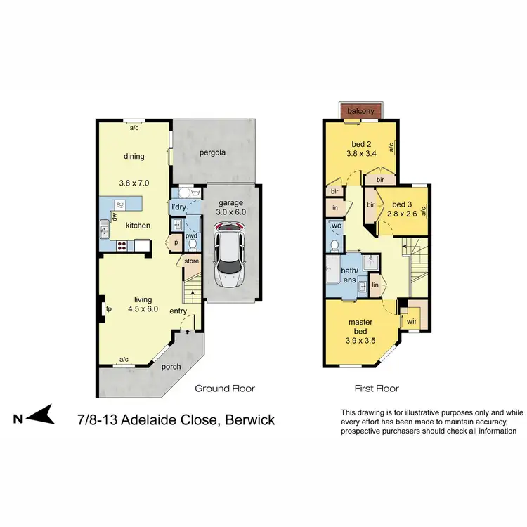 Floorplan of Homely townhouse listing, 7/8-13 Adelaide Close, Berwick VIC 3806