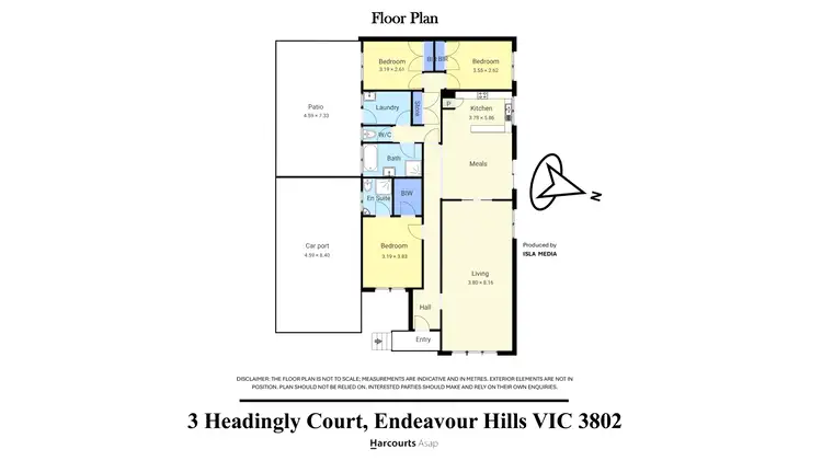 Floorplan of Homely house listing, 3 Headingly Court, Endeavour Hills VIC 3802