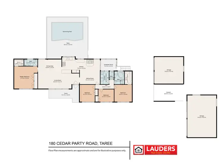 Floorplan of Homely rural property listing, 180 Cedar Party Road, Taree NSW 2430