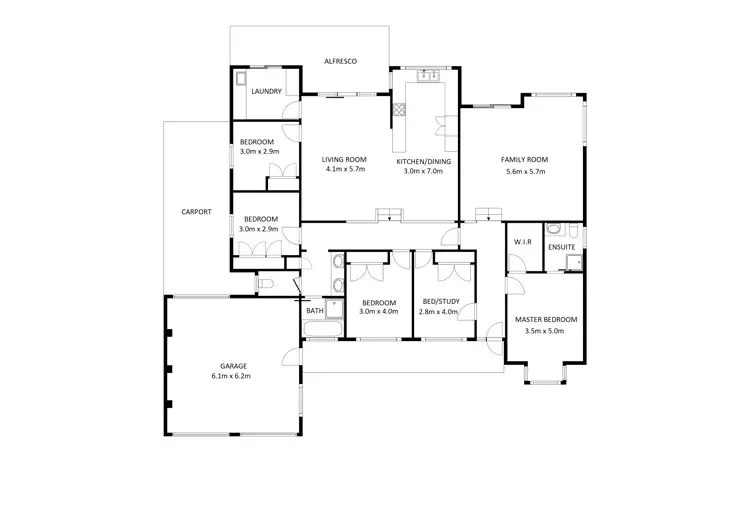 Floorplan of Homely house listing, 16 Niblick Street, Wodonga VIC 3690