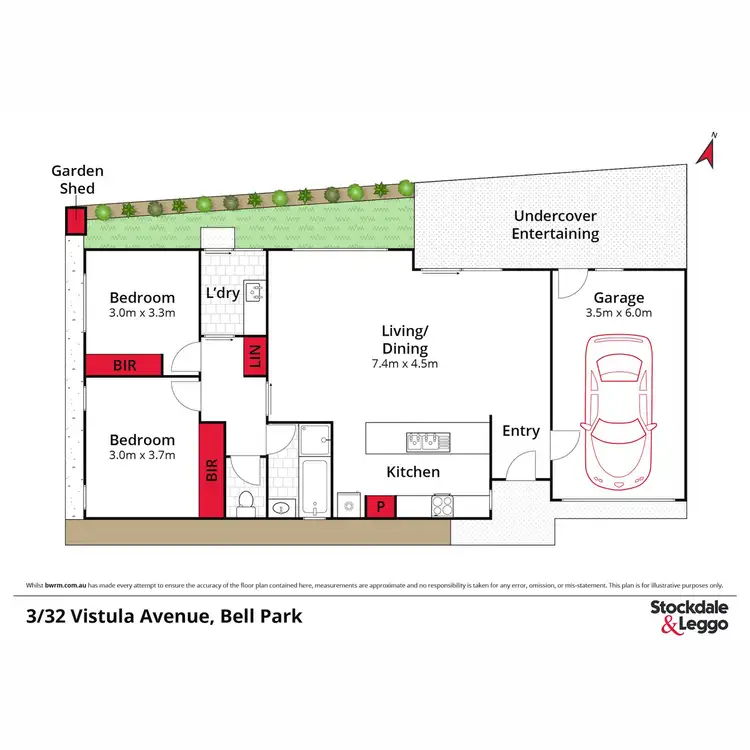 Floorplan of Homely townhouse listing, 3/32 Vistula Avenue, Bell Park VIC 3215