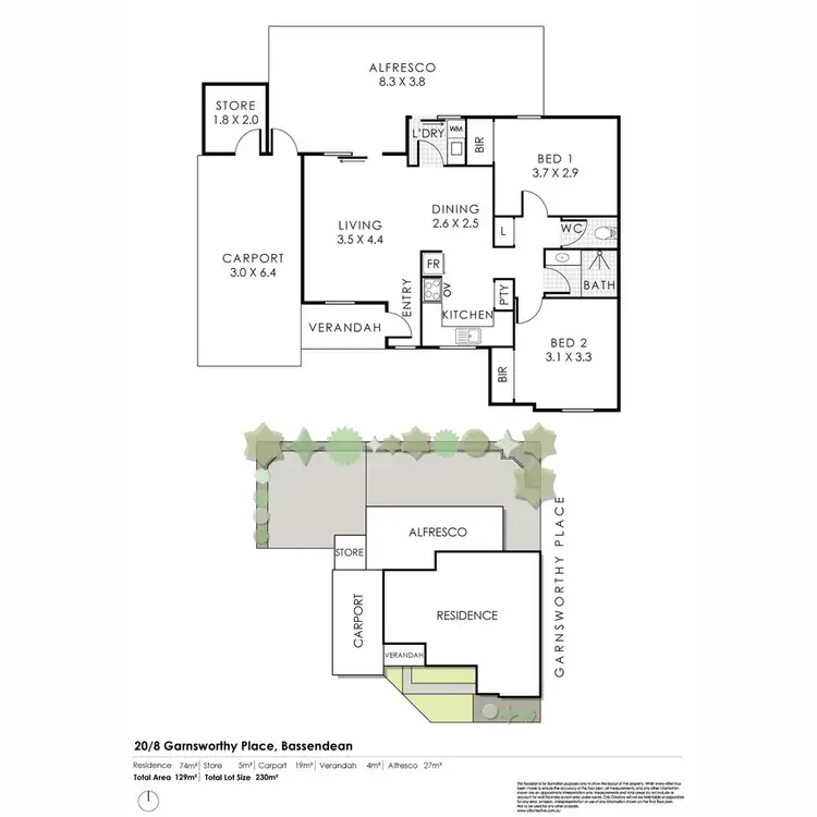 Floorplan of Homely villa listing, 20/8 Garnsworthy Place, Bassendean WA 6054