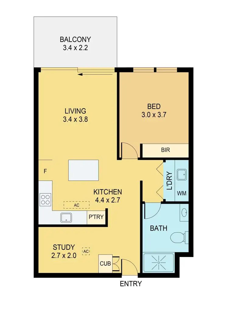 Floorplan of Homely apartment listing, 105/69 Troubridge Drive, West Lakes SA 5021