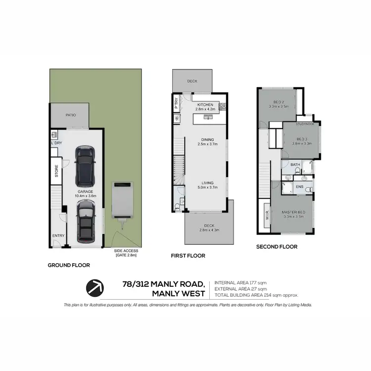 Floorplan of Homely townhouse listing, 78/312 Manly Road, Manly West QLD 4179