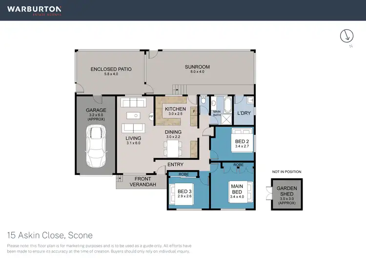 Floorplan of Homely house listing, 15 Askin Close, Scone NSW 2337