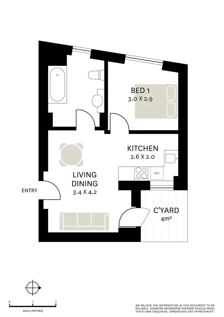 Floorplan of Homely apartment listing, 105/221-223 Darlinghurst Road, Darlinghurst NSW 2010