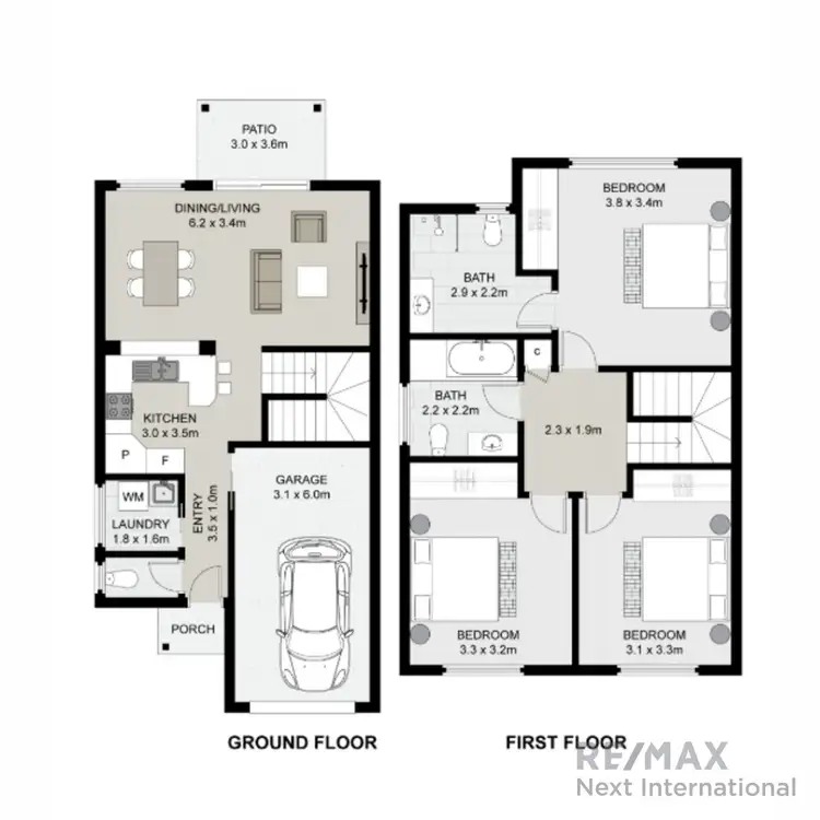 Floorplan of Homely townhouse listing, 28/28 Sean Street, Boondall QLD 4034