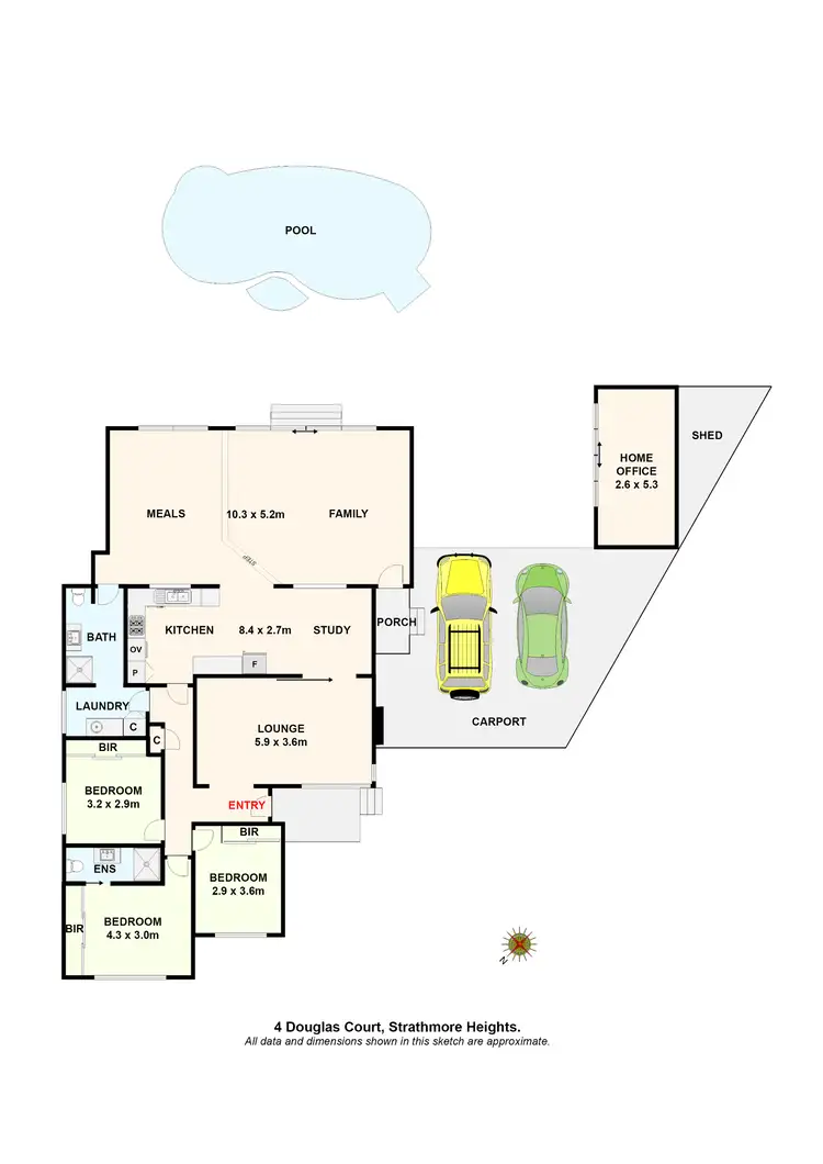 Floorplan of Homely house listing, 4 Douglas Court, Strathmore Heights VIC 3041