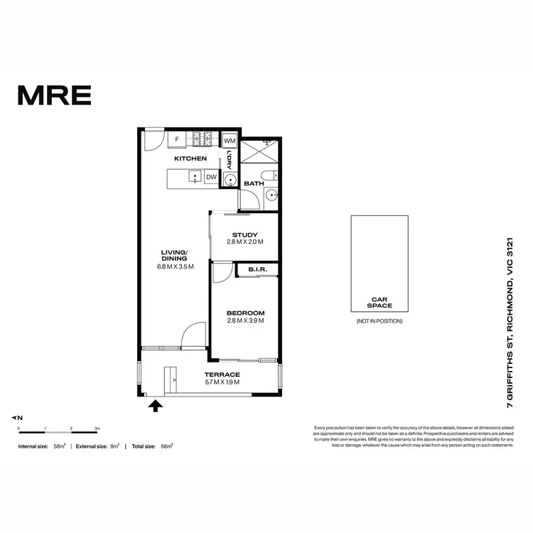 Floorplan of Homely apartment listing, 7 Griffiths Street, Richmond VIC 3121