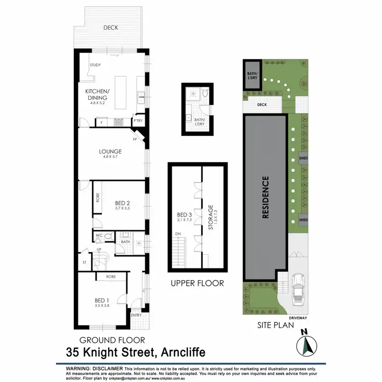 Floorplan of Homely semi-detached listing, 35 Knight Street, Arncliffe NSW 2205