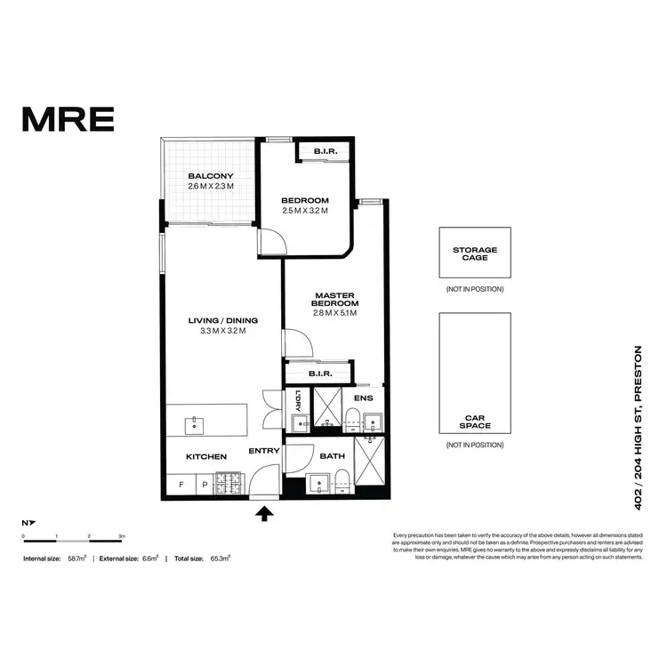 Floorplan of Homely apartment listing, 402/204 High Street, Preston VIC 3072