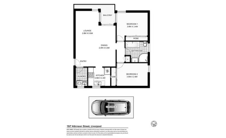 Floorplan of Homely apartment listing, 19/7-9 Atkinson Street, Liverpool NSW 2170