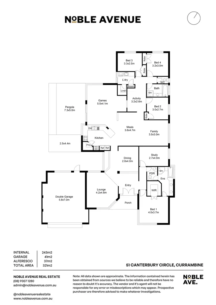 Floorplan of Homely house listing, 51 Canterbury Circle, Currambine WA 6028