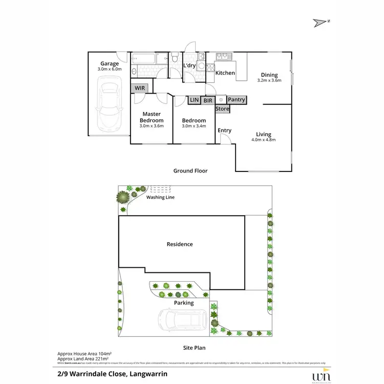 Floorplan of Homely unit listing, 2/9 Warrindale Close, Langwarrin VIC 3910
