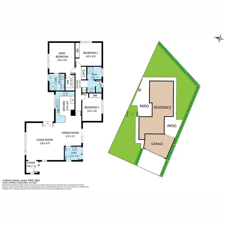Floorplan of Homely house listing, 5 Adams Street, Junee NSW 2663