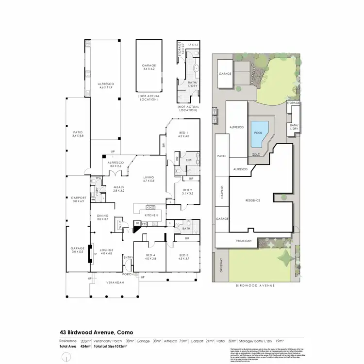 Floorplan of Homely house listing, 43 Birdwood Avenue, Como WA 6152