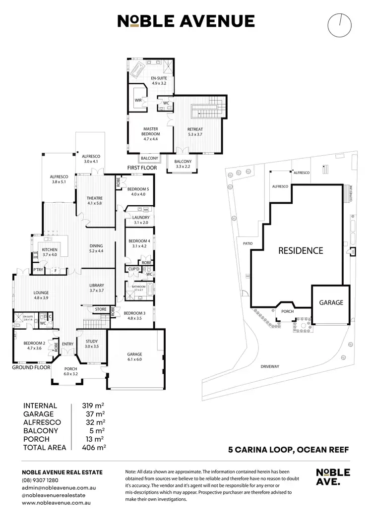 Floorplan of Homely house listing, 5 Carina Loop, Ocean Reef WA 6027