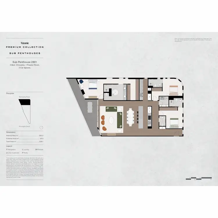 Floorplan of Homely apartment listing, 2801/259 Normanby Road, South Melbourne VIC 3205