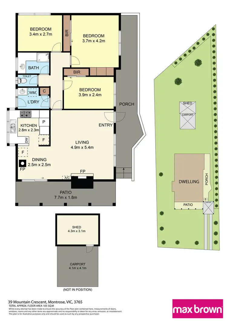 Floorplan of Homely house listing, 39 Mountain Crescent, Montrose VIC 3765