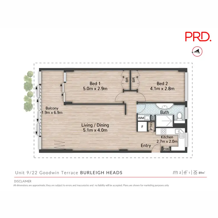 Floorplan of Homely unit listing, 9/22 Goodwin Terrace, Burleigh Heads QLD 4220
