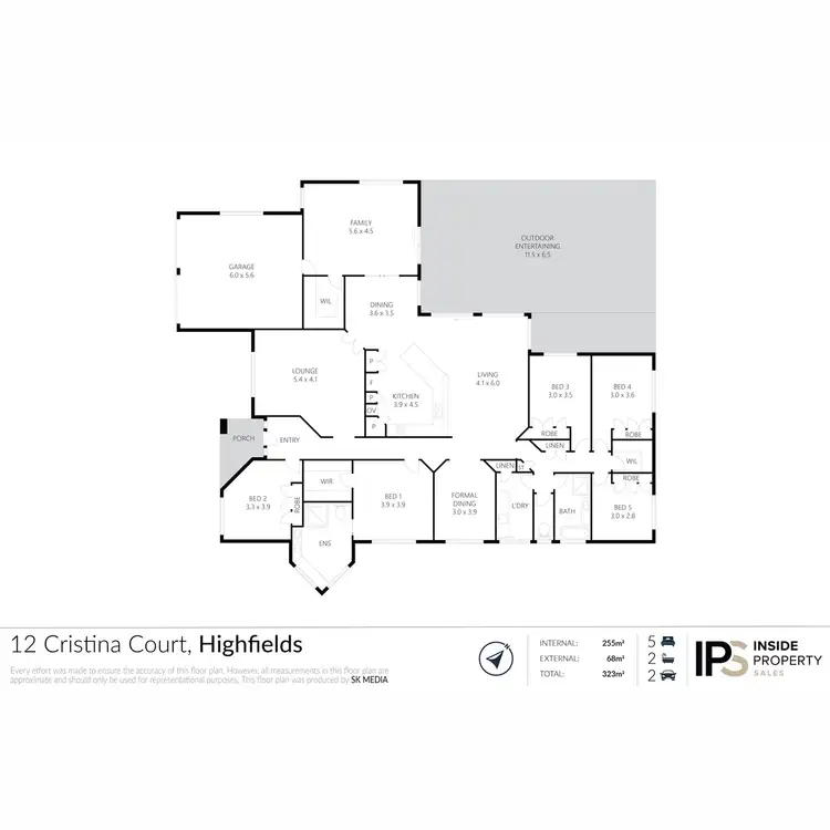 Floorplan of Homely house listing, 12 Cristina Court, Highfields QLD 4352