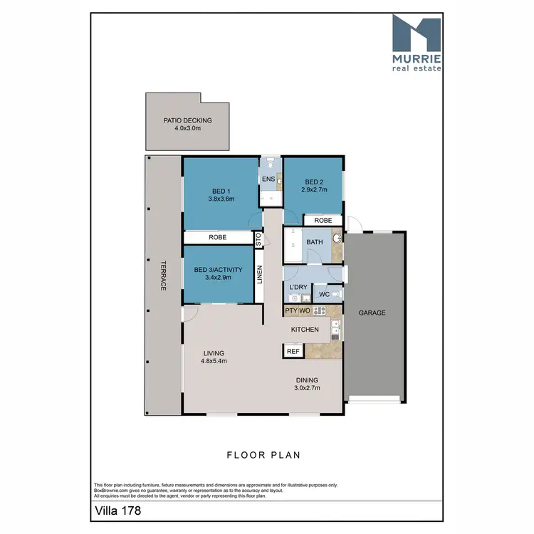 Floorplan of Homely retirement listing, Villa 178/97-161 Hogg Street, Cranley QLD 4350