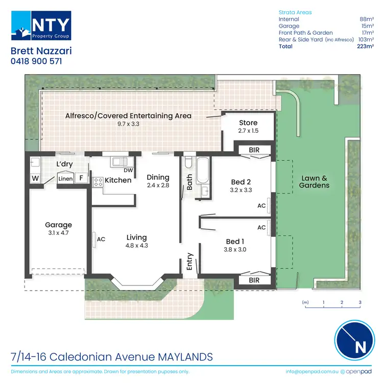Floorplan of Homely villa listing, 7/14 Caledonian Avenue, Maylands WA 6051