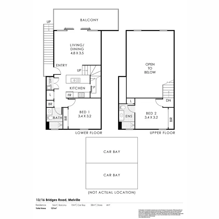 Floorplan of Homely apartment listing, 13/16 Bridges Road, Melville WA 6156