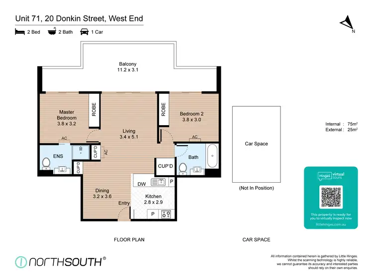 Floorplan of Homely apartment listing, 71/20 Donkin Street, West End QLD 4101