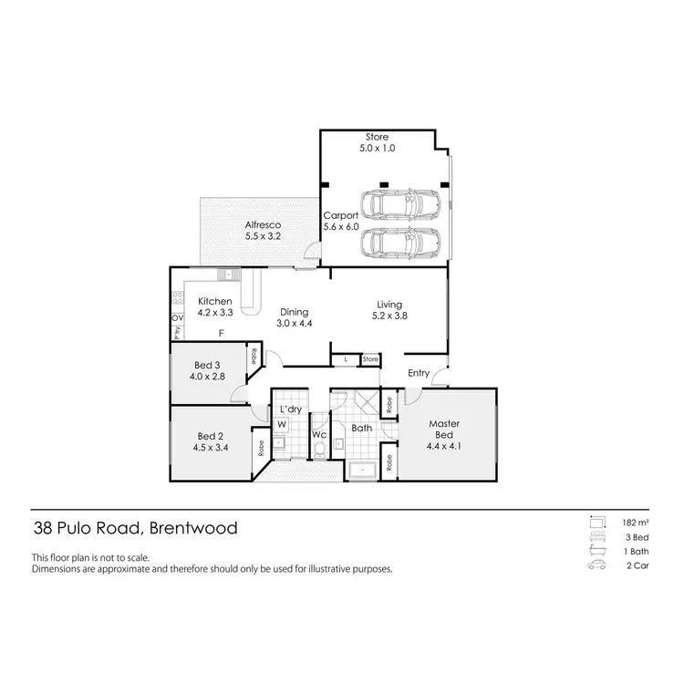 Floorplan of Homely house listing, 38 Pulo Road, Brentwood WA 6153