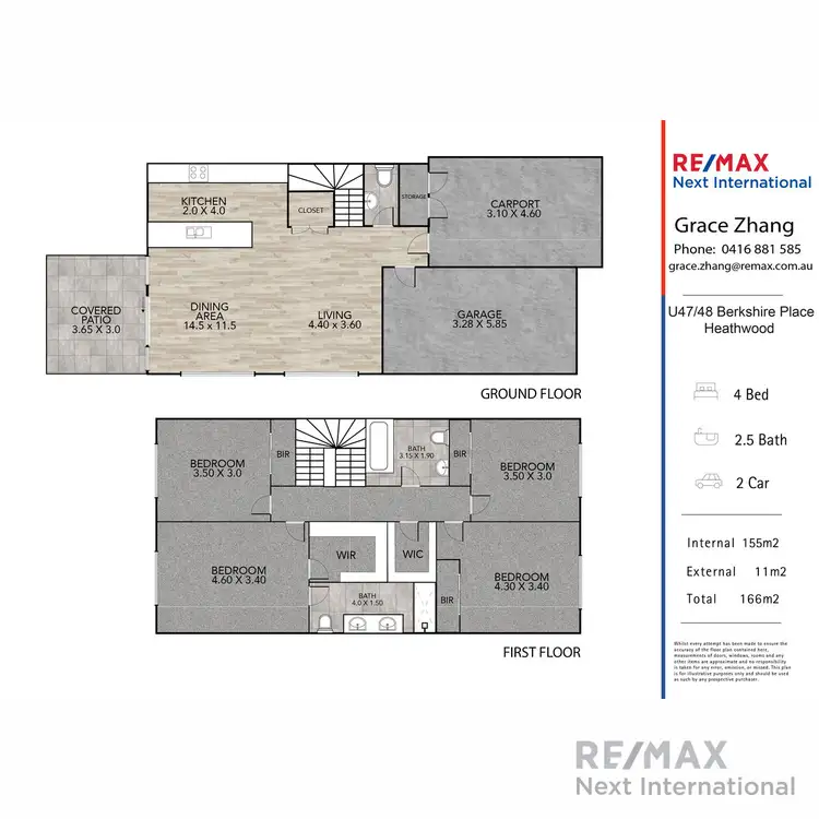 Floorplan of Homely townhouse listing, 47/48 Berkshire Place, Heathwood QLD 4110