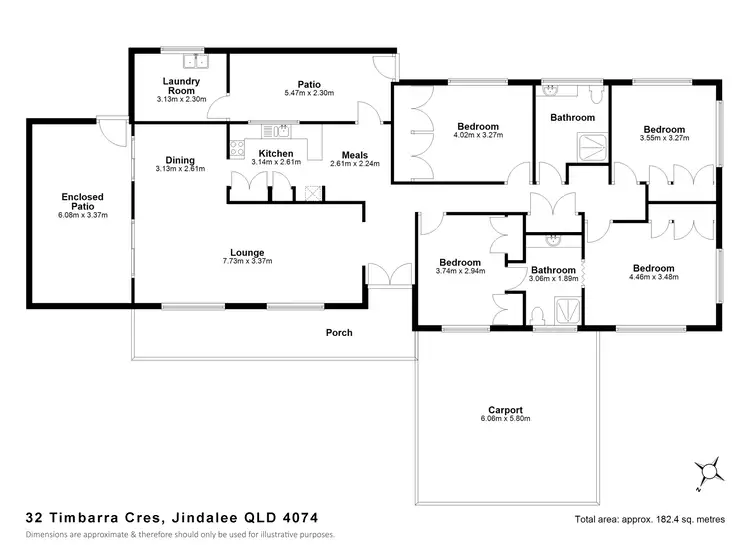 Floorplan of Homely house listing, 32 Timbarra Crescent, Jindalee QLD 4074