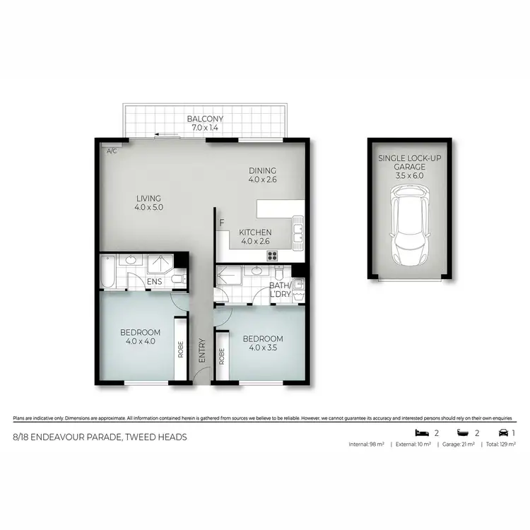 Floorplan of Homely apartment listing, 8/18 Endeavour Parade, Tweed Heads NSW 2485