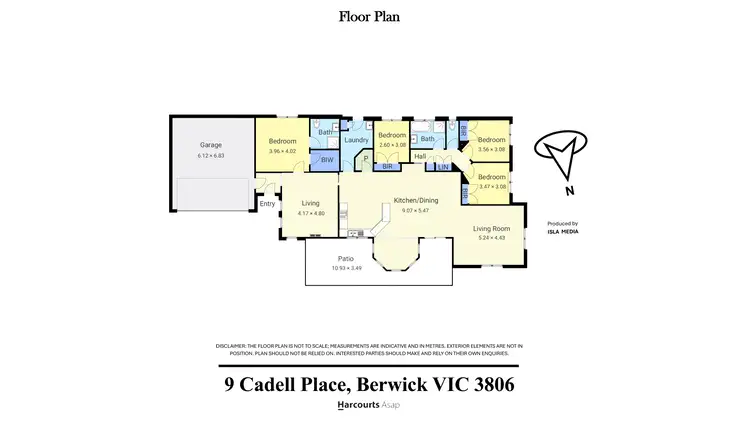 Floorplan of Homely house listing, 9 Cadell Place, Berwick VIC 3806