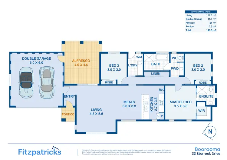 Floorplan of Homely villa listing, 33 Sturrock Drive, Boorooma NSW 2650