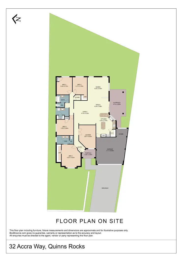 Floorplan of Homely house listing, 32 Accra Way, Quinns Rocks WA 6030