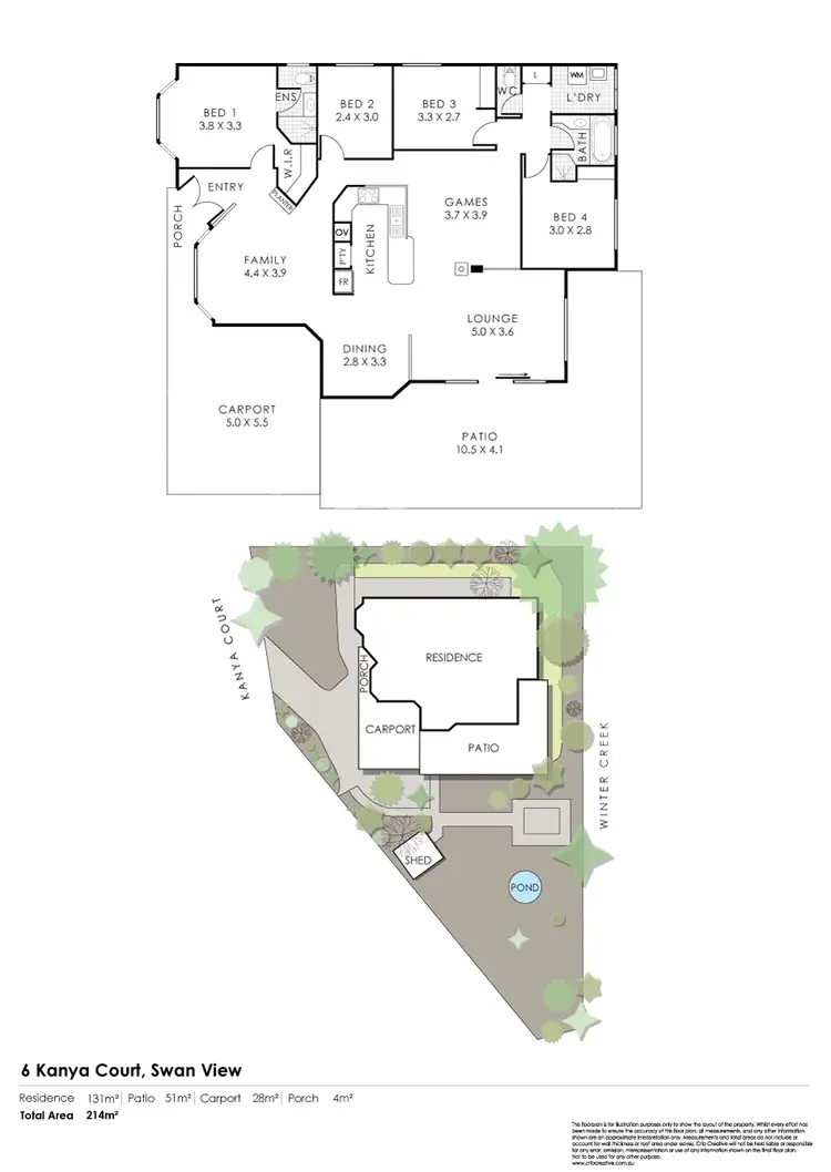 Floorplan of Homely house listing, 6 Kanya Court, Swan View WA 6056