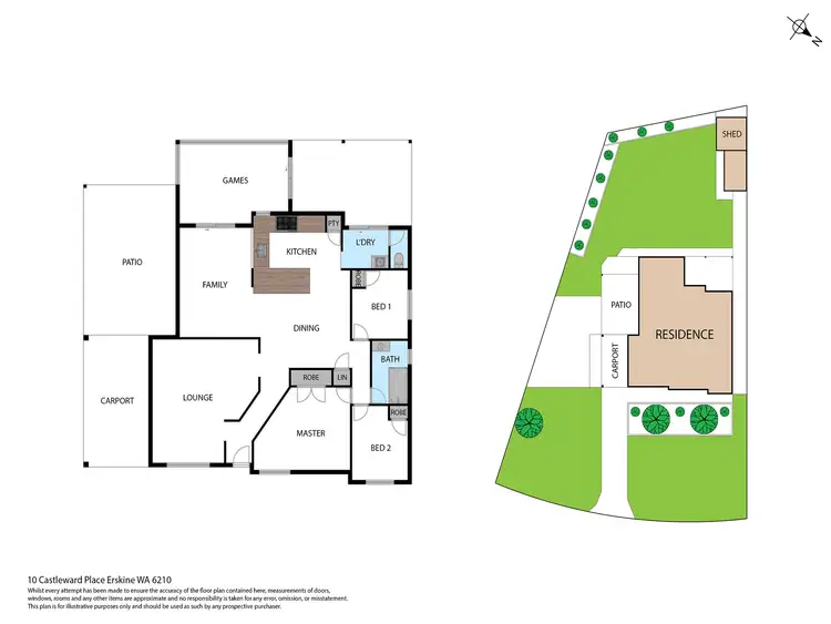 Floorplan of Homely house listing, 10 Castleward Place, Erskine WA 6210