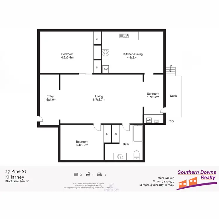 Floorplan of Homely house listing, 27 Pine Street, Killarney QLD 4373