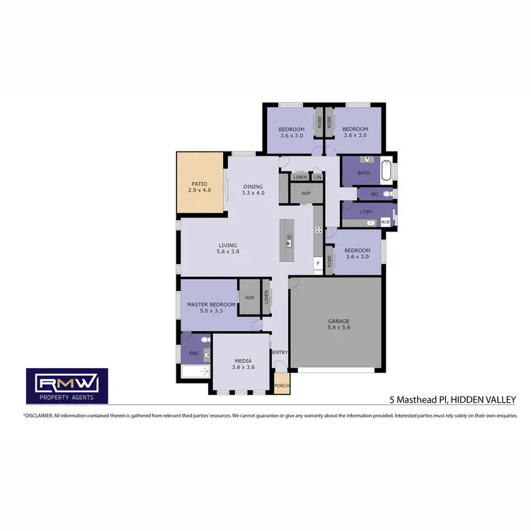Floorplan of Homely house listing, 5 Masthead Place, Hidden Valley QLD 4703