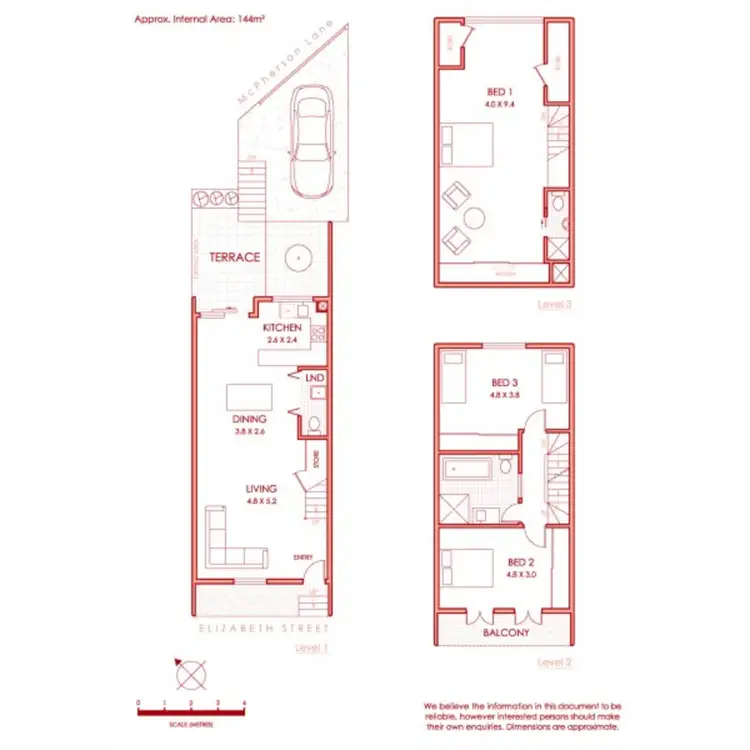 Floorplan of Homely terrace listing, 914 Elizabeth Street, Zetland NSW 2017