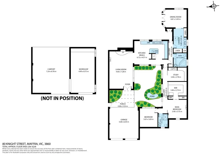 Floorplan of Homely house listing, 80 Knight Street, Maffra VIC 3860