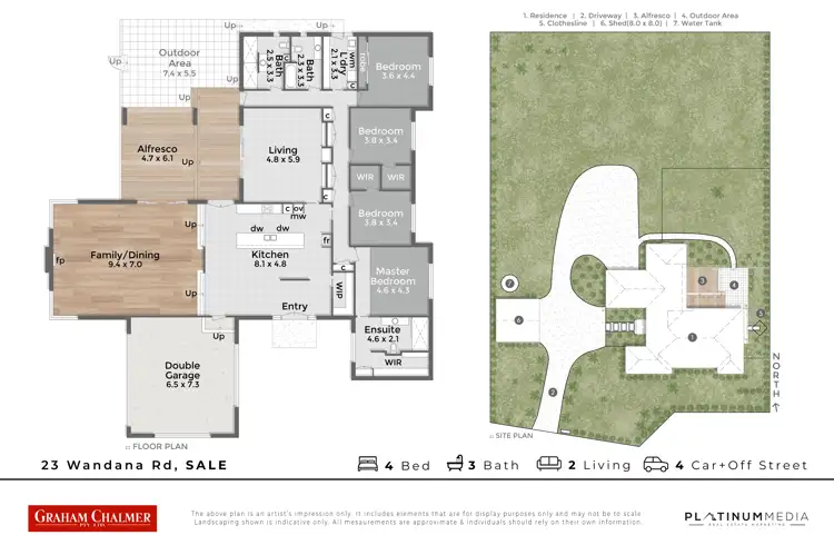 Floorplan of Homely house listing, 23 Wandana Road, Sale VIC 3850
