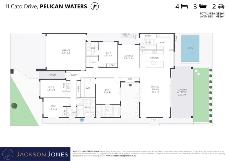 Floorplan of Homely house listing, 11 Cato Drive, Pelican Waters QLD 4551