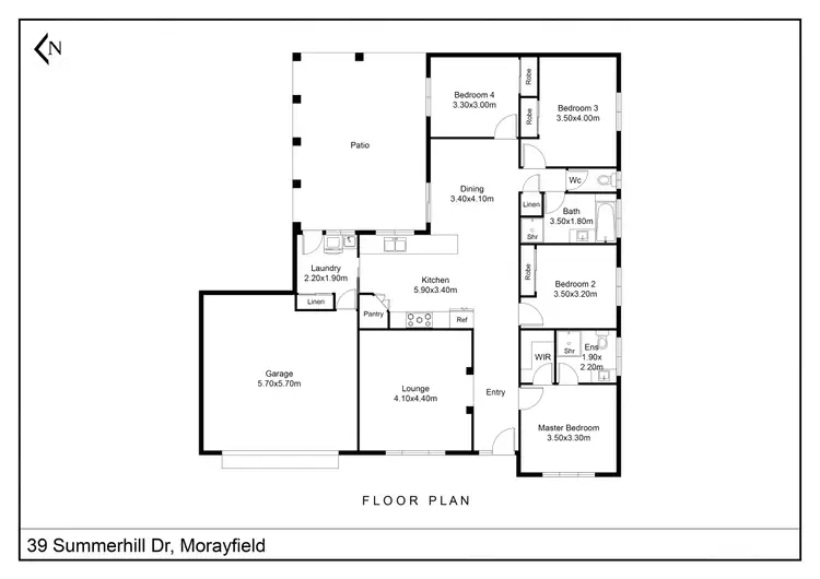 Floorplan of Homely house listing, 39 Summerhill Drive, Morayfield QLD 4506