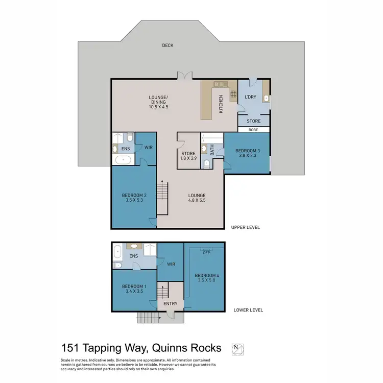 Floorplan of Homely house listing, 151 Tapping Way, Quinns Rocks WA 6030