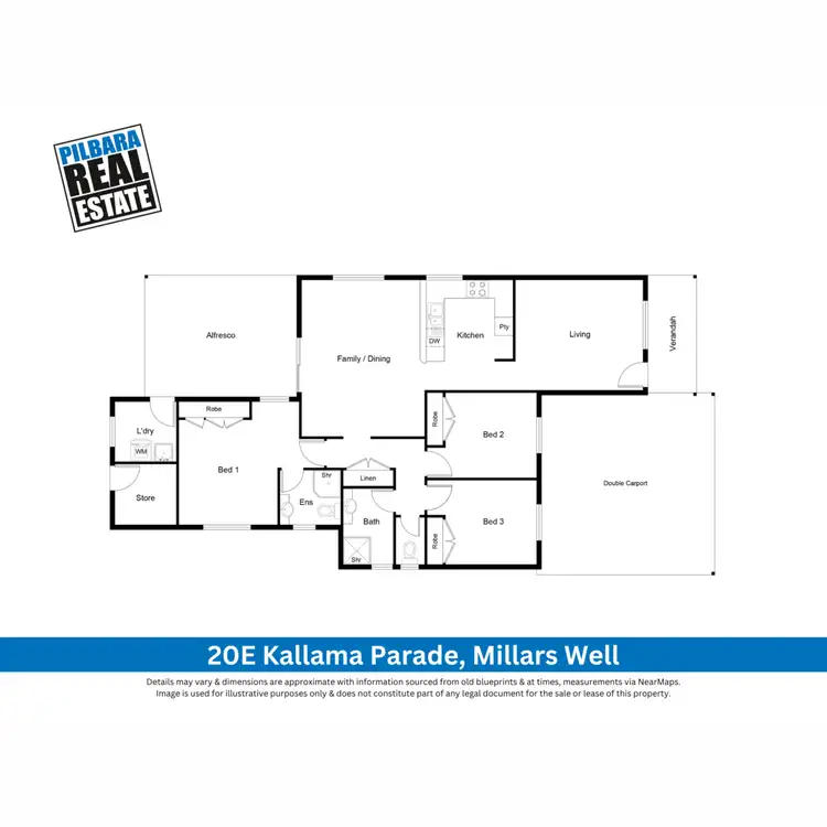Floorplan of Homely villa listing, 20E Kallama Parade, Millars Well WA 6714