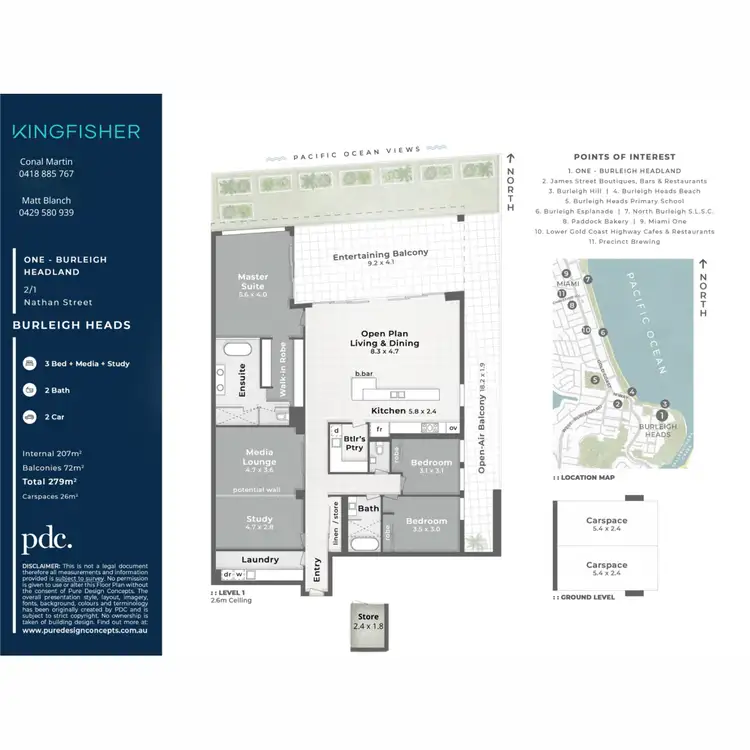 Floorplan of Homely apartment listing, 2/1 Nathan Street, Burleigh Heads QLD 4220