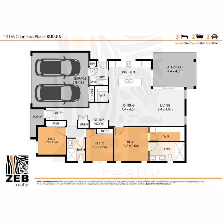 Floorplan of Homely house listing, 121/6 Charlston Place, Kuluin QLD 4558