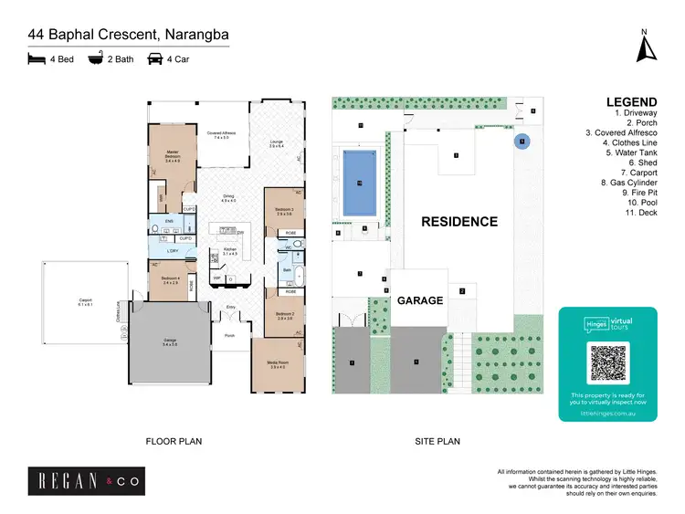 Floorplan of Homely house listing, 44 Baphal Crescent, Narangba QLD 4504